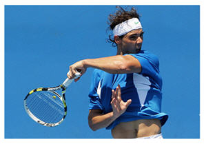 Defending tennis champion Rafael Nadal courtesy Australian Open Official Site