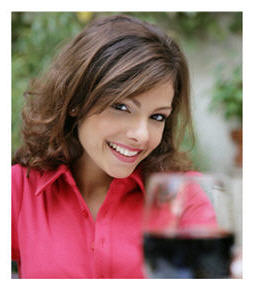 Dinner and a nice glass of red wine. 