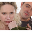 Couple in the middle of disagreement