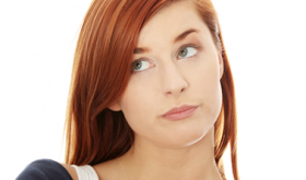 Redhead Concerned Expression