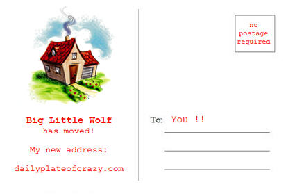 Big Little Wolf has changed URL to DailyPlateOfCrazy.com