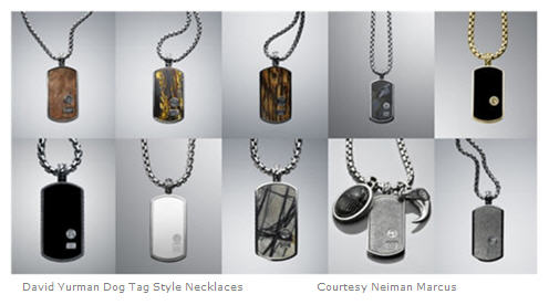 David Yurman assorted men's Dog Tag Style Necklaces