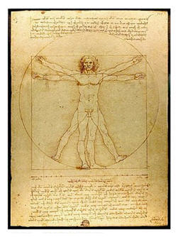 Leonardo da Vinci's Vitruvian Man 1487 courtesy Wikipedia; the blending of art and science, the epitome of the Renaissance Man. 