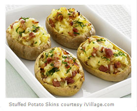 Stuffed Potato Skin Recipe courtesy iVillage.com