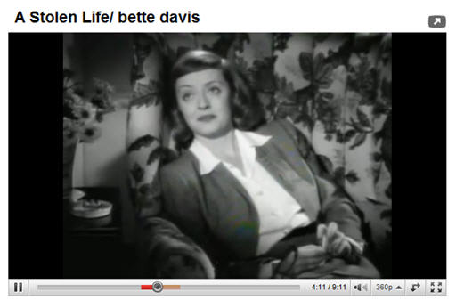 Bette Davis A Stolen Life YouTube