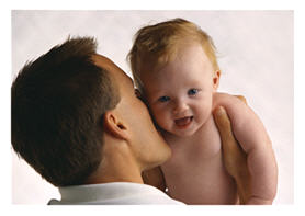 Fathers and babies: little kids, little worries - even if sometimes they seem big. 