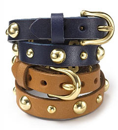 Linea Pelle Double Wrap Leather Bracelets