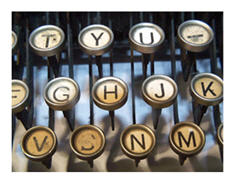 Old typewriter keys