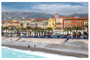 View from beach Nice France