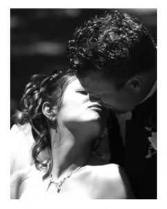 Intimate Wedding Kiss