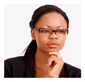 Young African American Woman Deep in Thought