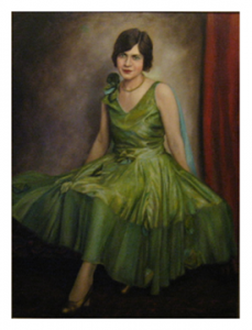 Portrait 1926 Green Dress