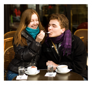 Young Couple in Paris Café