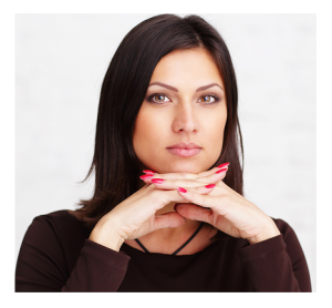 Pensive Woman Dark Hair