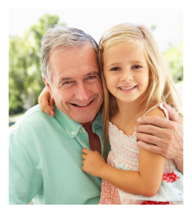 Older Father with Young Daughter