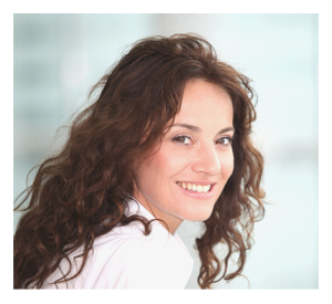 Smiling Adult Woman Long Hair