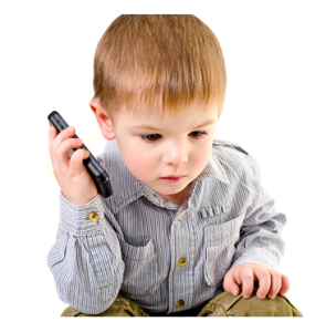 Very Little Boy on Cell Phone