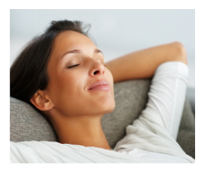 Woman Daydreaming Eyes Closed