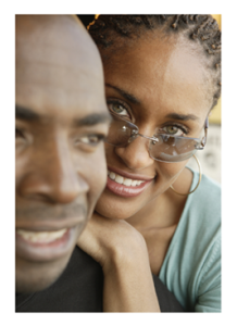 Smiling Happy African American Couple