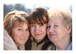 Three Generations of Women Smiling