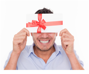 Man Holding Gift Envelope