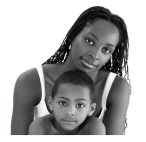 Mother and Son bw