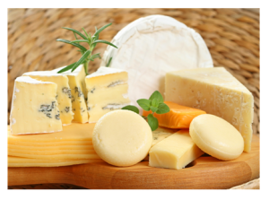 Selection of cheeses