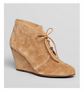 Via Spiga Lace Up Wedgie Booties