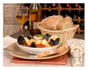 Bouillabaisse and bread