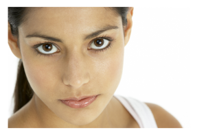 Young Woman with Big Dark Eyes