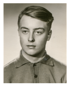 Vintage photo young man 1960