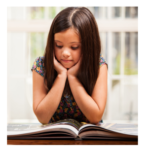 Little Girl Reading Storybook