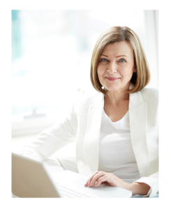 Mature Woman Working on a Laptop