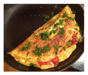 Beautiful Omelet Ready to Serve