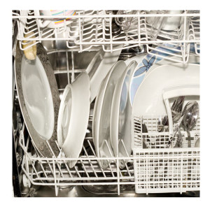 Dishes in dishwasher