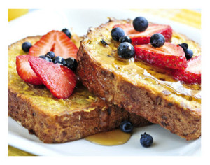 French Toast topped with Berries
