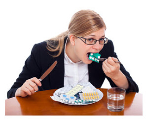 Woman Consuming Pills