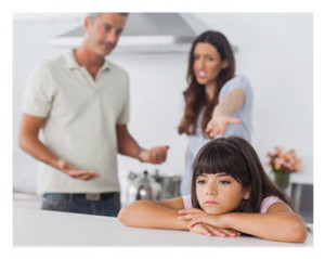 Couple Fighting in Front of Daughter