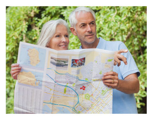 Couple with a map