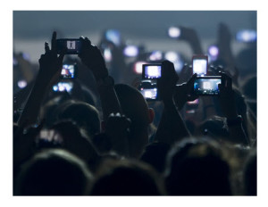 People at Concert Recording With Smartphones