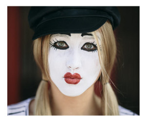 Sad Mime Closeup