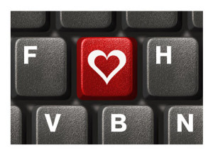 Computer Keyboard with Love Key