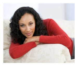 Attractive Confident African American Woman Relaxing
