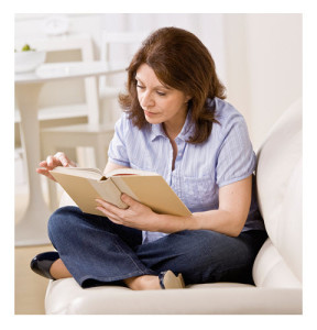 Woman Reading on the Sofa