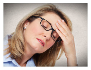 Anxious Woman worried about Work Performance