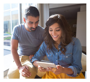 Couple Using Tablet