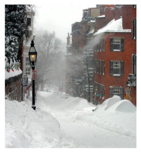 Boston Beacon Hill in Winter