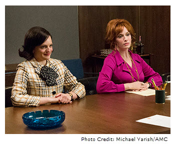 Mad Men Season 7 Episode 8 Peggy and Joan at meeting