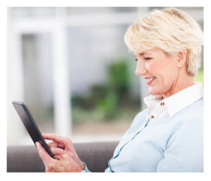 Mature Woman Using a Tablet