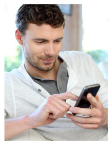 Handsome Man Using Smartphone_Daily Plate of Crazy
